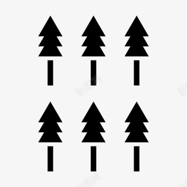 森林观光树木图标图标