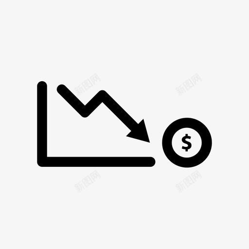 图表减少货币图标svg_新图网 https://ixintu.com 减少 图表 图表第二卷 货币