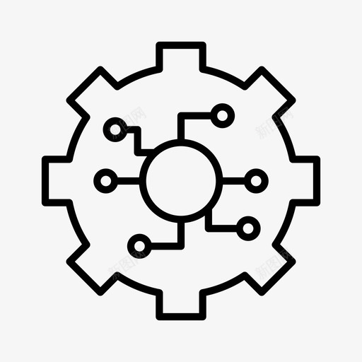 整定系统齿轮科技图标svg_新图网 https://ixintu.com 整定系统 科技 齿轮