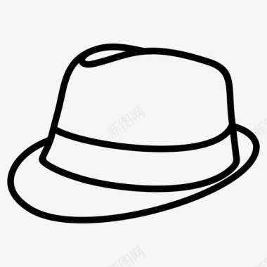 古巴帽子帽子经典款式图标图标