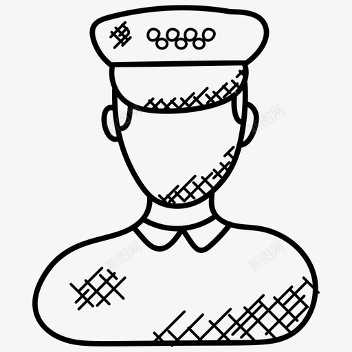 司机出租车司机职业涂鸦图标svg_新图网 https://ixintu.com 出租车司机 司机 职业涂鸦图标