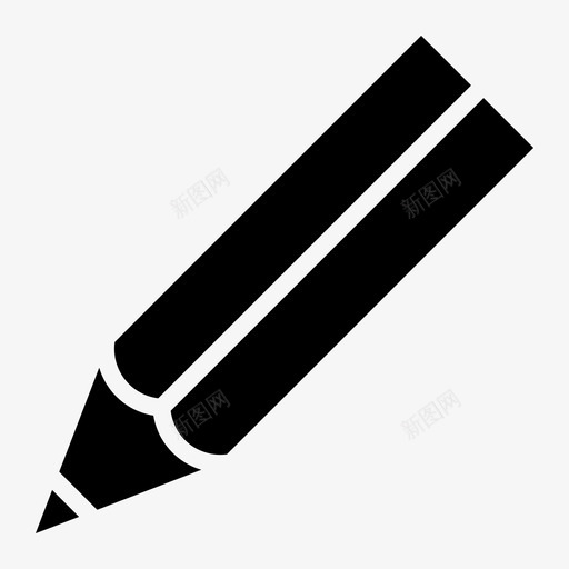 铅笔办公用品文具图标svg_新图网 https://ixintu.com 办公用品 文具 超市 铅笔