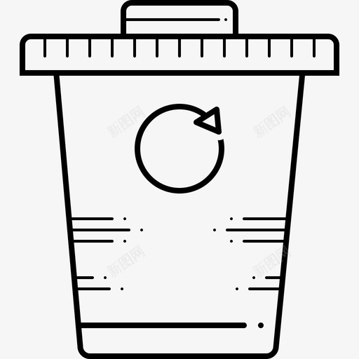 回收垃圾箱容器图标svg_新图网 https://ixintu.com 回收 垃圾 垃圾箱 容器 废物