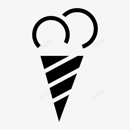 冰淇淋筒凉拌食品和饮料图标svg_新图网 https://ixintu.com 冰淇淋筒 凉拌 食品和饮料