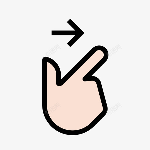 finger swipe right 02svg_新图网 https://ixintu.com finger swipe right 02