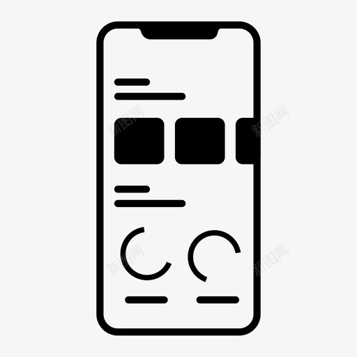 移动仪表板应用程序流程图图标svg_新图网 https://ixintu.com iphone 应用程序 流程图 移动ux 移动仪表板