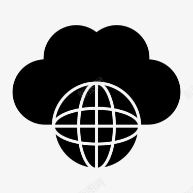 全球云连接图标图标