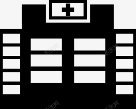 医院疗养院医务室图标图标