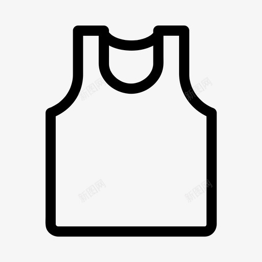 背心服装时装图标svg_新图网 https://ixintu.com T恤 上衣 时装 服装 背心