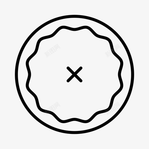 派甜点食物图标svg_新图网 https://ixintu.com 派 甜点 糕点 蛋奶饼 食物 馅饼