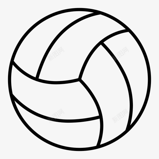 沙滩球运动排球图标svg_新图网 https://ixintu.com 排球 沙滩球 热带线 运动