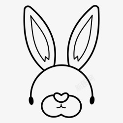 面具复活节面具兔耳朵服装头带图标高清图片