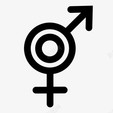 性别中性雌雄同体女性图标图标