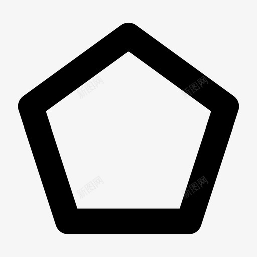 五边形几何数学图标svg_新图网 https://ixintu.com 五边形 几何 多边形 数学 规则