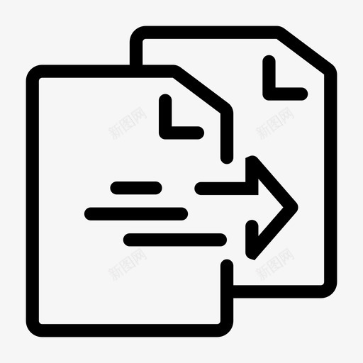 复制数据文档文件图标svg_新图网 https://ixintu.com 2000简单线图标 office 复制数据 文件 文档