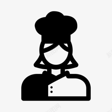 厨师女主厨图标图标