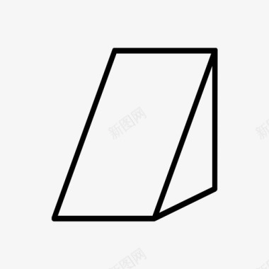 三角形几何体等轴测图标图标