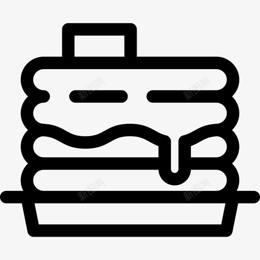糖浆薄煎饼甜食直系图标svg_新图网 https://ixintu.com 甜食 直系 糖浆薄煎饼