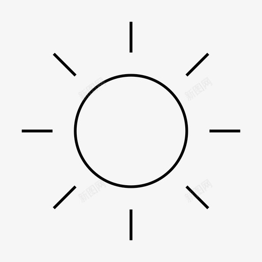 太阳灼热温暖图标svg_新图网 https://ixintu.com 太阳 季节性天气 温暖 灼热