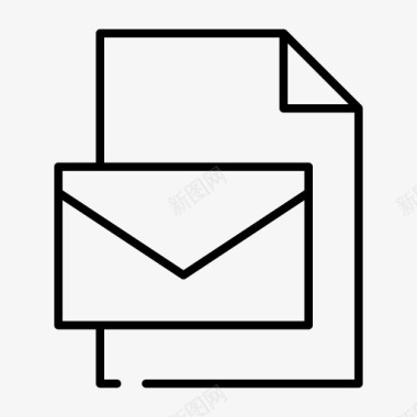 电子邮件附件文档文件图标图标
