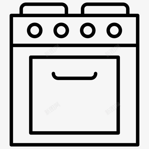 烤箱用具煤气灶厨房用具图标svg_新图网 https://ixintu.com 厨房用具 烤箱用具 煤气灶 设备