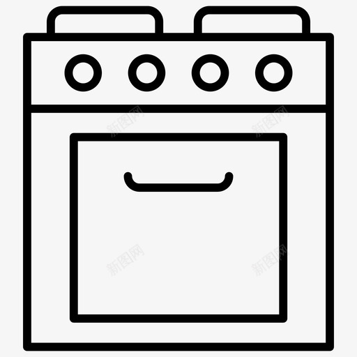 烤箱用具煤气灶厨房用具图标svg_新图网 https://ixintu.com 厨房用具 烤箱用具 煤气灶 设备