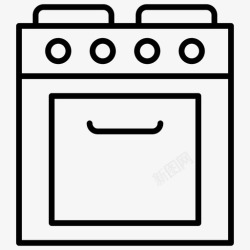 煤气灶设备烤箱用具煤气灶厨房用具图标高清图片