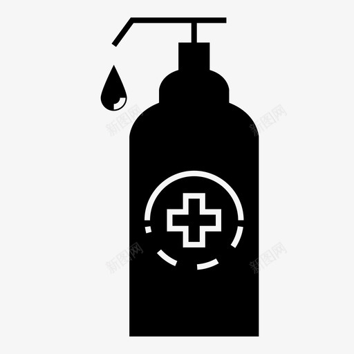 瓶子卫生用品洗发水图标svg_新图网 https://ixintu.com 卫生用品 洗发水 洗涤用品 瓶子 肥皂