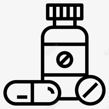 药品抗生素药片图标图标