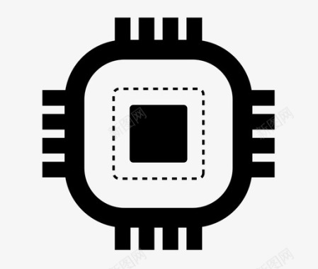 核心微芯片电子产品图标图标