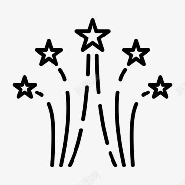 烟火周年纪念庆典图标图标
