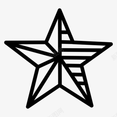 星星美国国旗图标图标
