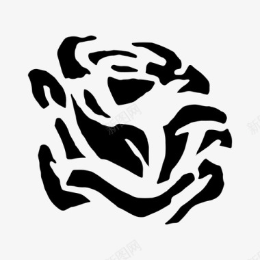 玫瑰美丽迷人图标图标