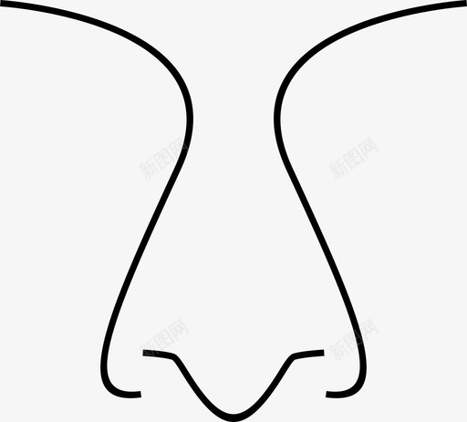 鼻子感觉嗅觉图标svg_新图网 https://ixintu.com 嗅 嗅觉 感觉 鼻子