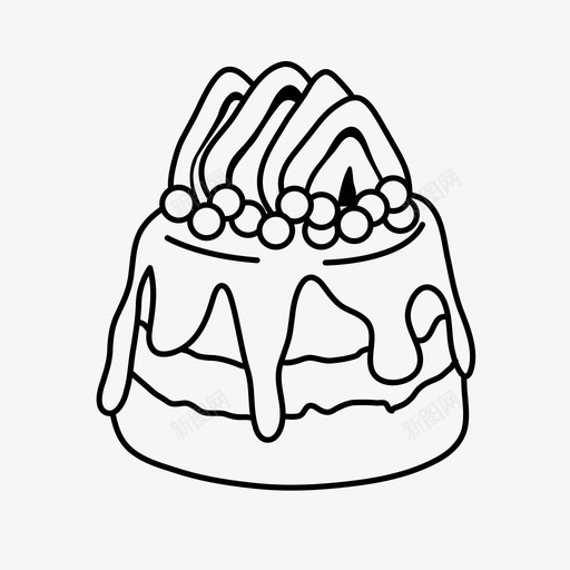 草莓迷你蛋糕纸杯蛋糕甜点图标svg_新图网 https://ixintu.com 咖啡食品 水果 甜品 甜点 纸杯蛋糕 草莓迷你蛋糕