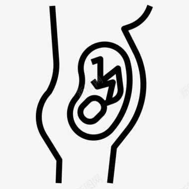 胎儿婴儿怀孕图标图标
