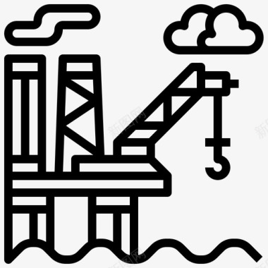 石油平台建筑天然气图标图标