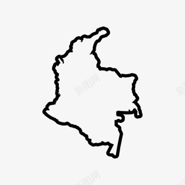 哥伦比亚地图拉丁美洲南美洲图标图标