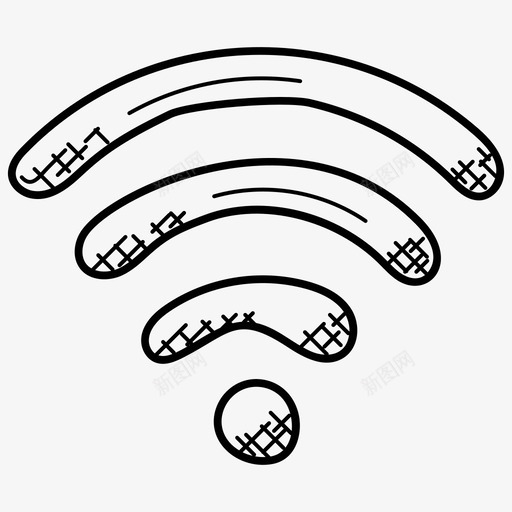 wifi信号wifi连接wifi保真度图标svg_新图网 https://ixintu.com wifi保真度 wifi信号 wifi网络 wifi连接 互联网涂鸦图标 无线互联网