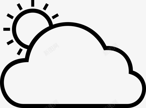 天气气候云图标svg_新图网 https://ixintu.com 云 天气 天气太阳云气候温度 太阳 气候 温度
