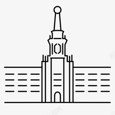 叶卡捷琳堡俄罗斯广场图标图标