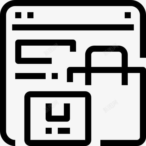 网上购物购物袋电子商务图标svg_新图网 https://ixintu.com 电子商务 网上购物 购物袋