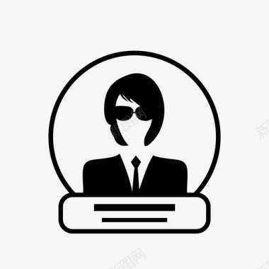 女商人头像导演图标图标