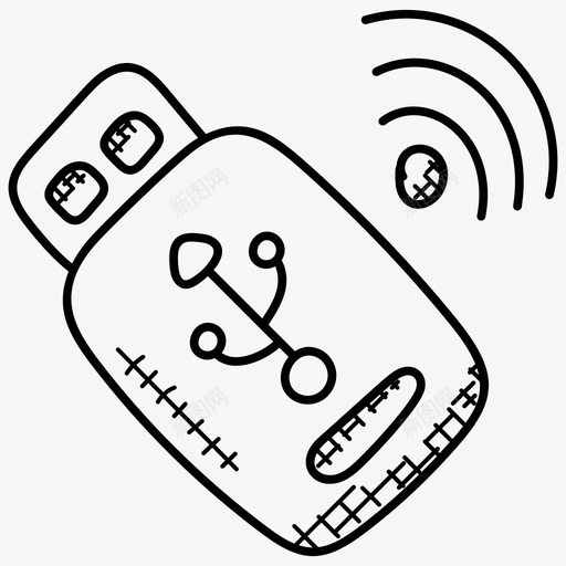 wifiusb适配器usb加密狗usbwifi图标svg_新图网 https://ixintu.com internet涂鸦图标 usbwifi usb加密狗 wifiusb适配器 wifi适配器 无线usb