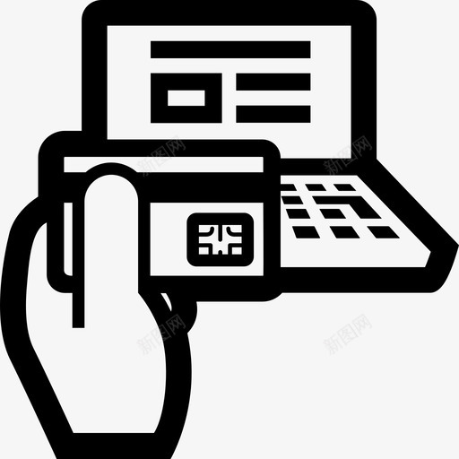 在线市场信用卡手图标svg_新图网 https://ixintu.com 信用卡 在线市场 在线购物 手 笔记本电脑 购物