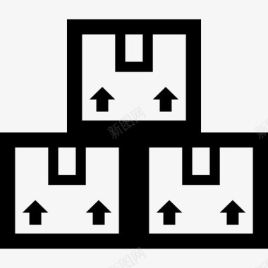 包装堆叠纸箱纸板图标图标