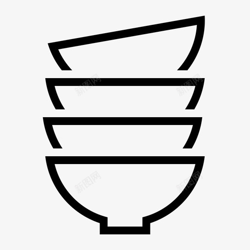 碗盘子瓷器图标svg_新图网 https://ixintu.com 瓷器 盘子 碗 超市