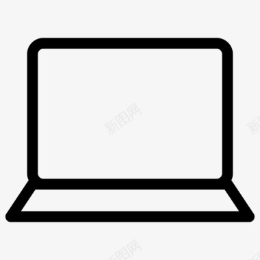 笔记本电脑macbook高质量线图标图标