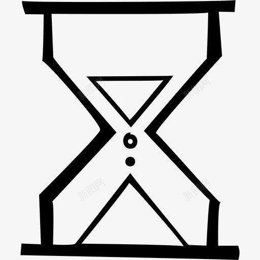沙钟玻璃时间图标svg_新图网 https://ixintu.com 手绘 时间 沙钟 玻璃 计时器