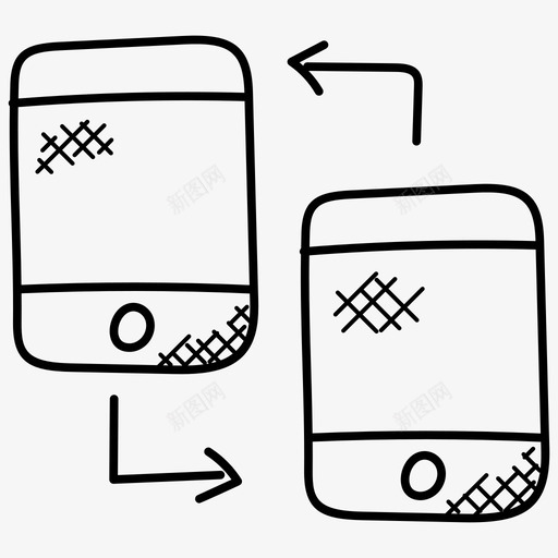 移动信息共享数据交换数据传输图标svg_新图网 https://ixintu.com 互联网涂鸦图标 数据交换 数据传输 无线共享 移动信息共享 移动服务